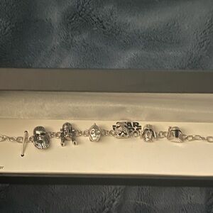 Disney Silver Star Wars Charm Bracelet